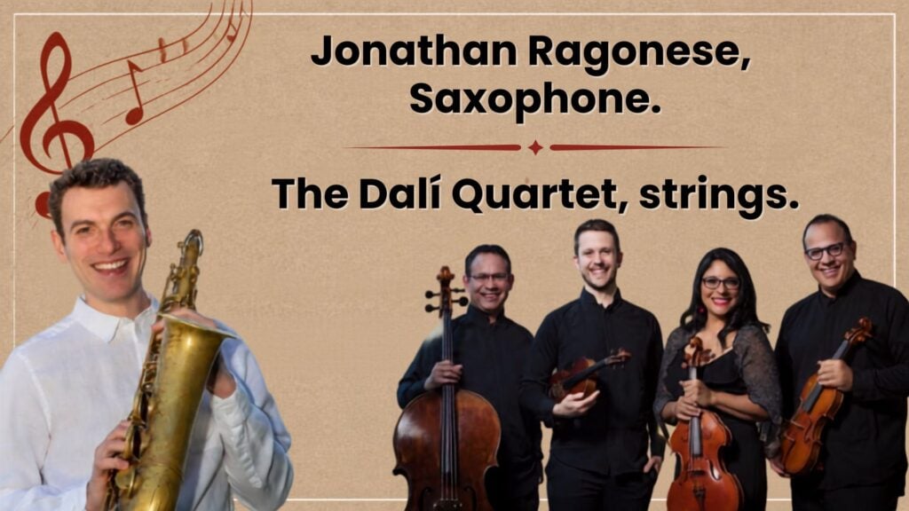 Trinity Concert Series: Jonathan Ragonese, saxophone. The Dalí Quartet, strings.